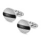 PE WITHSTAND SS & GUN TEXTURED PLATE CUFFLINKS