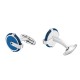 PE TECHIE SS W BLUE CABLE&PLATE CUFFLINKS