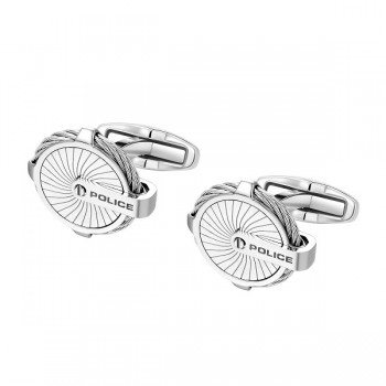 PE TECHIE FULL SS CABLE&PLATE CUFFLINKS