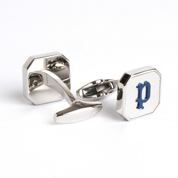 PE SQUARE SS WITH BLUE P LOGO CUFFLINKS